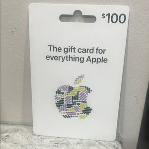 Apple Gift Card - $100 - White and Multicolor